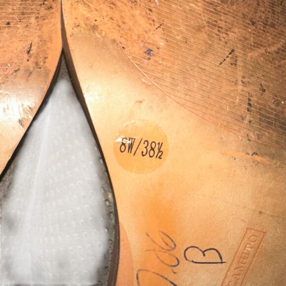 Vince Camuto Palmina Bootie Sz 8W Taupe Suede Cutout Low Heel Perforated Western - Picture 6 of 10